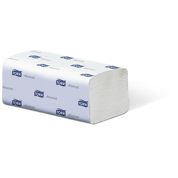 Caixa de 15 packs de 200 toalhas TORK cor branca para TORK H3