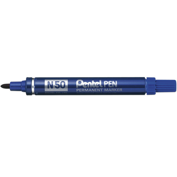 Marqueur permanent Pentel N50 - pointe ogive moyenne - bleu