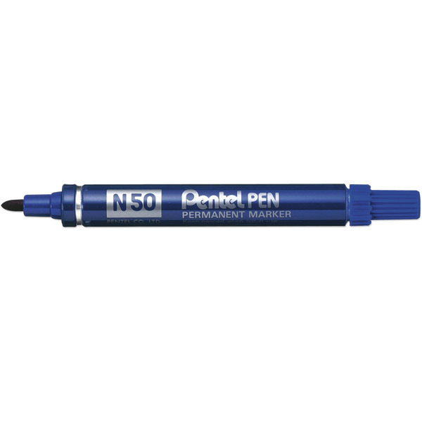 MARCATORE INDELEBILE PENTEL N50 BLU PUNTA TONDA FUSTO IN ALLUMINIO