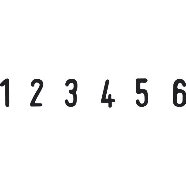 Ziffernbänderstempel Trodat Printy 4846, 6 Bänder, Schrifthöhe: 4mm, schwarz