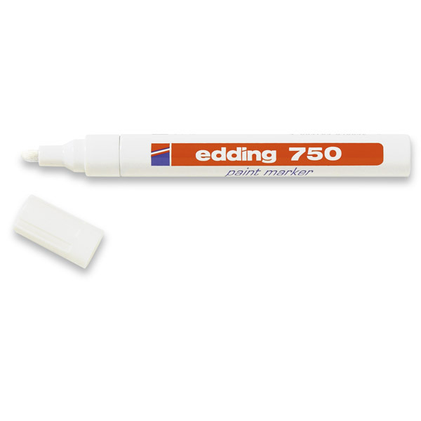 Marqueur peinture Edding 750 - pointe ogive moyenne - blanc