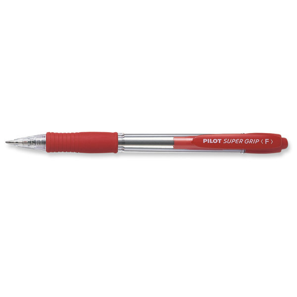 PILOT SUPERGRIP RETRACT B/POINT FINE RED