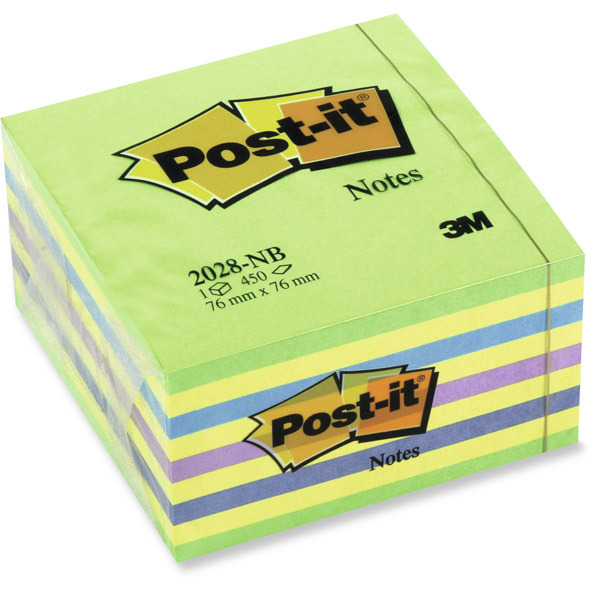 Post-It Note Cube 450 Sheets 76x76mm Neons