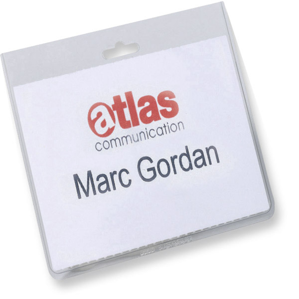 Durable Security Name Badge without Clip - 60 x 90mm Transparent - Pack of 20
