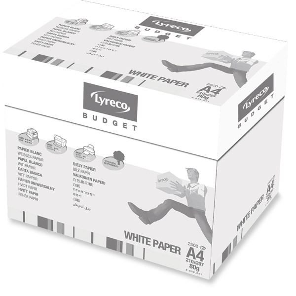 Papier blanc A4 Lyreco Budget - 80 g - carton 2500 feuilles