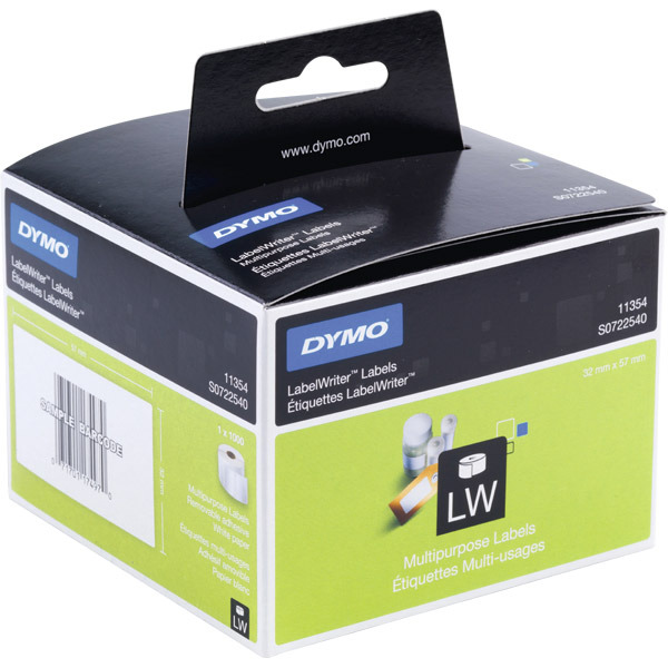 Dymo 11354 multipurpose labels 57x32mm white - box of 1000