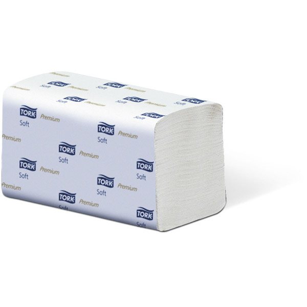 Caixa de 21 packs de 110 toalhas TORK cor branca para TORK H3