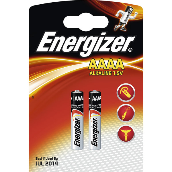 Energizer E96/AAAA alkaline batteries - pack of 2
