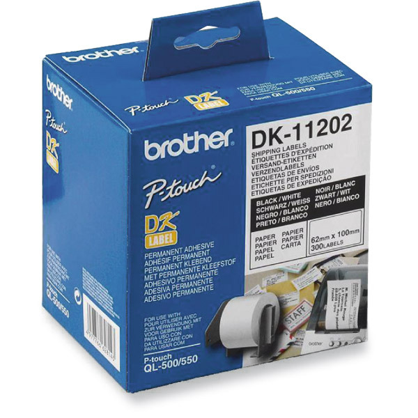 Brother DK11202 Shipping Labels 62 X 100mm - Box of 300