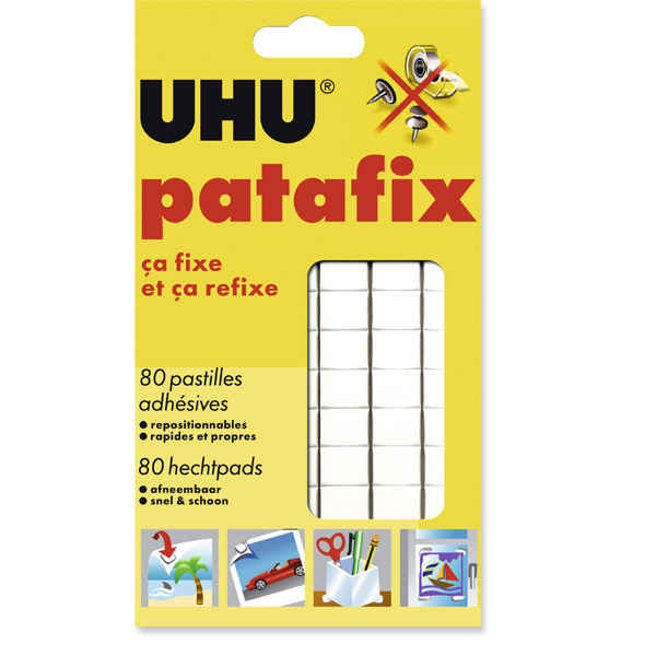 UHU PATAFIX ADHESIVE PADS WHITE - PACK OF 80