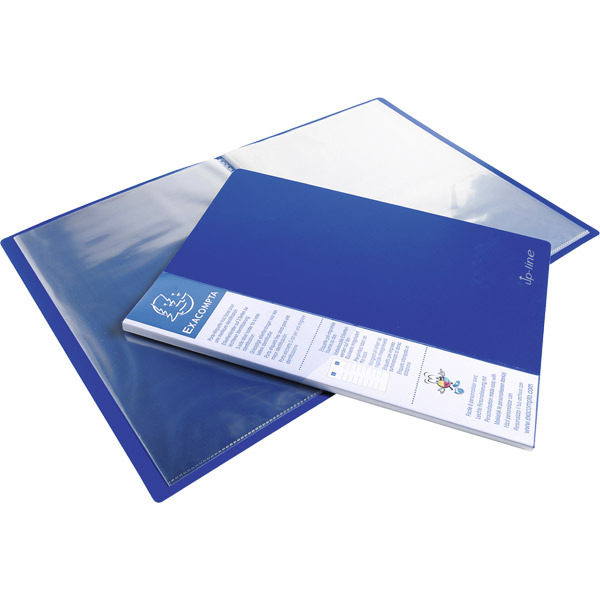 Exacompta Opaque A4 20 Pocket Display Book - Blue