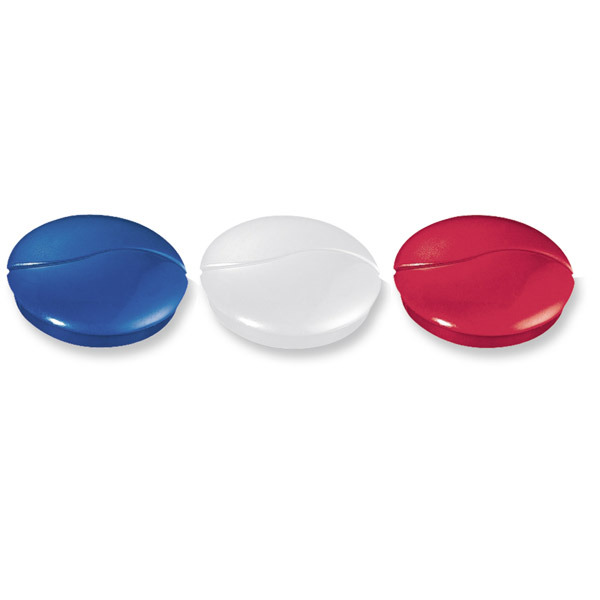 Lyreco round magnets 22mm assorti - box of 10
