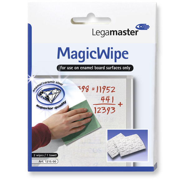 Lingette nettoyante tableau blanc Legamaster Magic Wipe - lot de 2