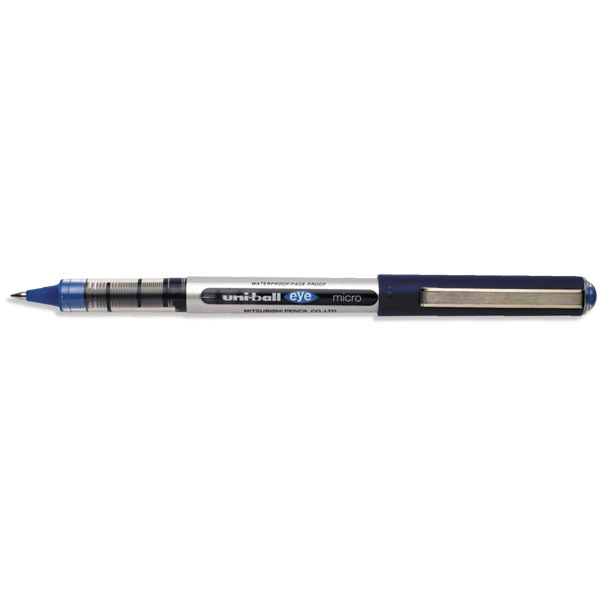 uni-ball UB-150, Eye Micro liquid ink Rollerball Pen, Blue Ink. Box of 12