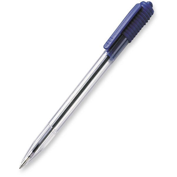 Wiz retractable ballpoint pen medium blue