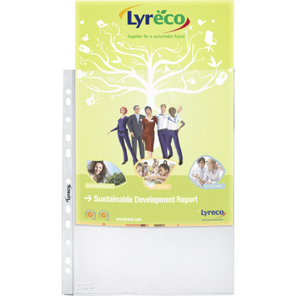 Lyreco standard punched pockets 8/100e PP anti-glare - pack of 100