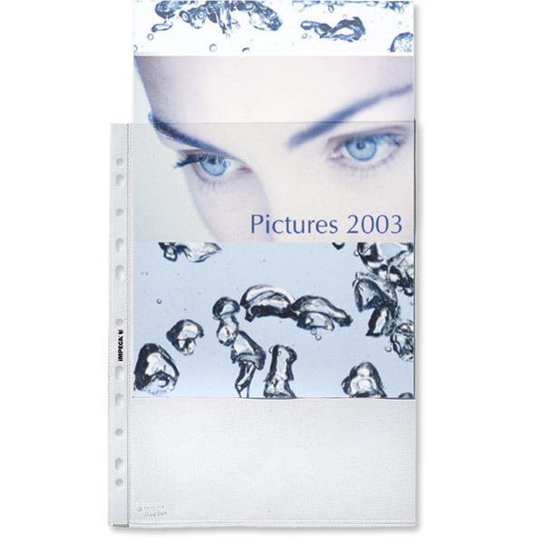 Lyreco pochettes perforées classique 8/100e PP cristallines - boîte de 100