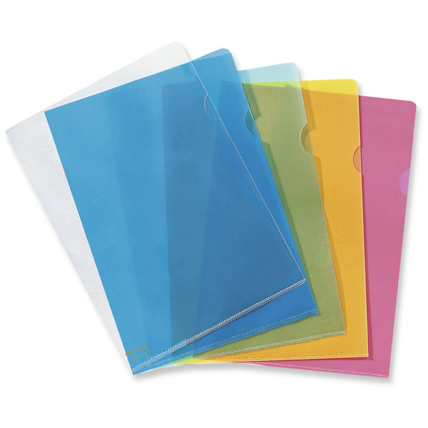 Lyreco Premium A4 Clear Cut Flush Plastic Folders 150 Microns - Pack Of 25