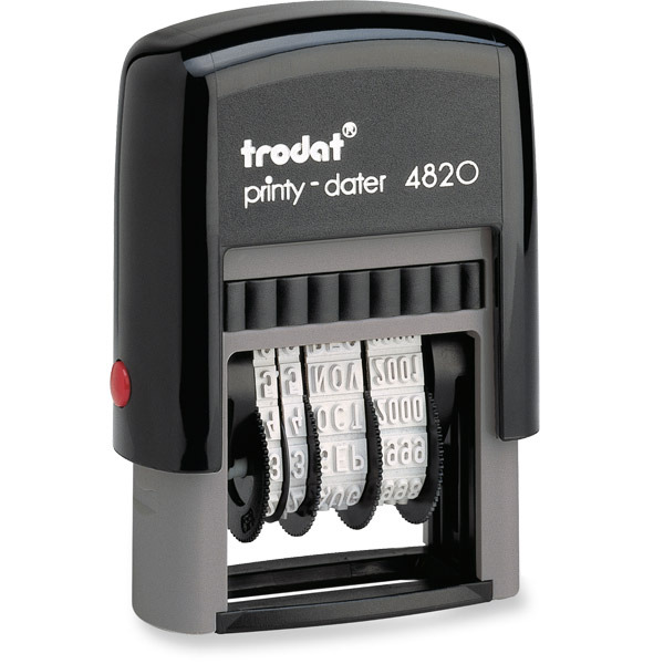 TRODAT 4820 PRINTY SELF-INKING DATER STAMP - 4MM CHARACTER SIZE