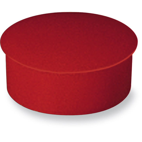 Lyreco round magnets 22mm red - box of 10