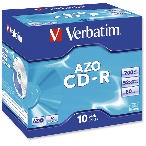 Verbatim CD-R 700MB (80min.) 52x speed jewel case - pack of 10