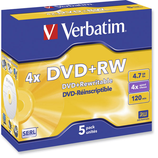 Verbatim Dvd+Rw 4.7Gb - Pack Of 5