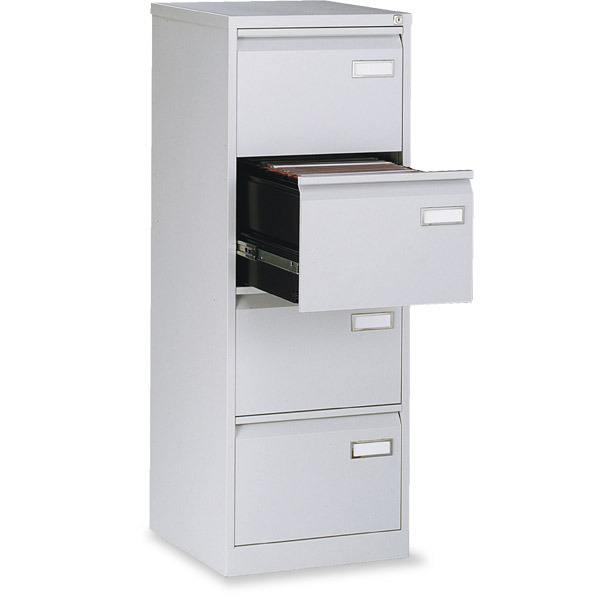 Bisley Economy filing cabinet for suspension files 4 drawers H132,1cm grey