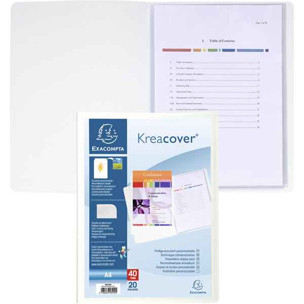 Krea Cover 58209 Display Book 20 Pock White