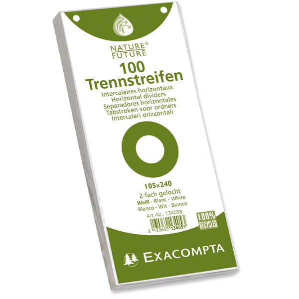 Exacompta petits intercalaires rectangulaires carton 190g vert - paquet de 100