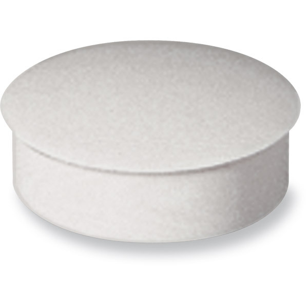 Lyreco round magnets 27mm white - box of 6