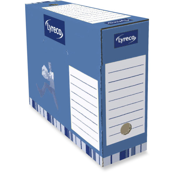 LYRECO MANUAL ARCHIVE BOX 100MM BLUE