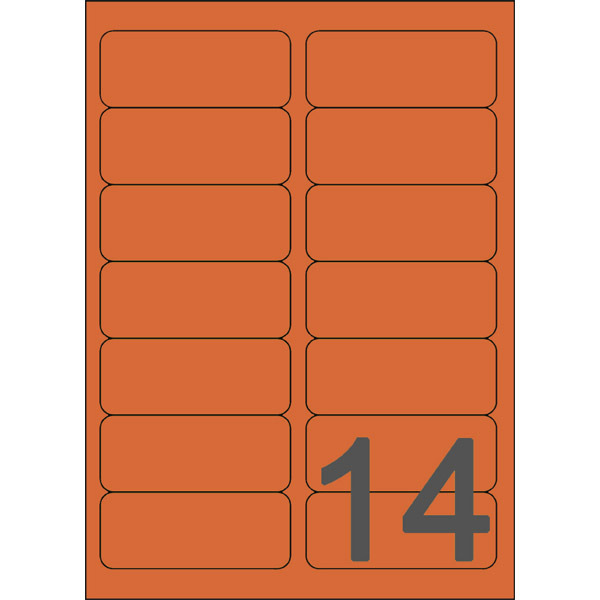 Etykiety AVERY ZWECKFORM 99,1x38,1 mm, czerwone, w opakowaniu 350 etykiet