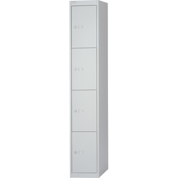 Steel Locker 4 Compartments Grey 1802mm x 305mm x 457mm
