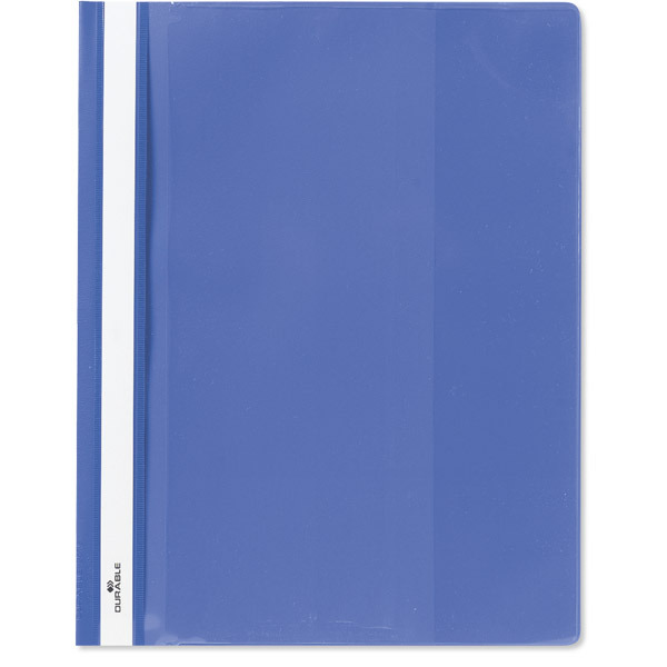 Schnellhefter Durable Duraplus 2579 A4+, mit Sichttasche, blau
