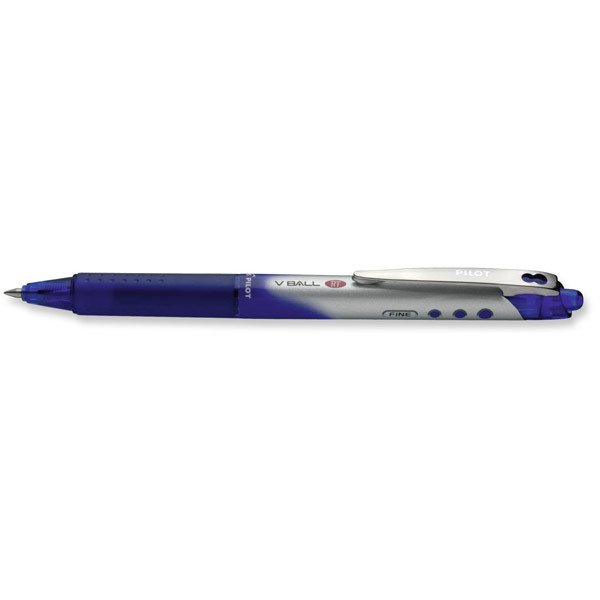 Pilot V-Ball Rt 07 Retractable Rollerball With Grip 0.7 Blue - Box Of 12