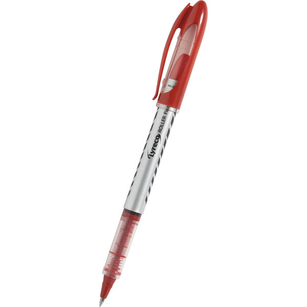 Lyreco Liquid Ink Rollerball Pen Fine Red - Pack Of 12