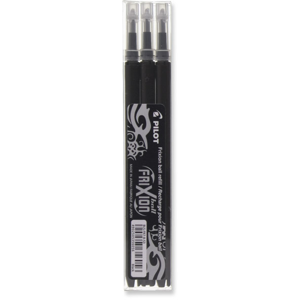 PILOT REFILL FOR FRIXION BALL BLACK - PACK OF 3