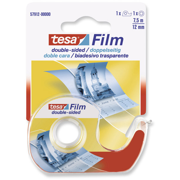 Tesa Double Sided Tape With Dispenser 12mm X 7.5M
