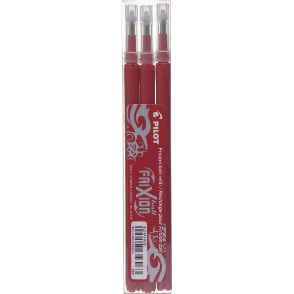 PILOT REFILL FOR FRIXION BALL RED - PACK OF 3