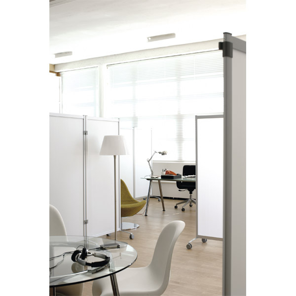 Paperflow Moveable 2 Panel Screen White