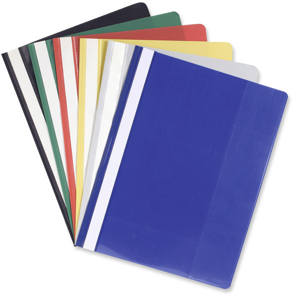 Exacompta PVC Transfer File A4 - Assorted Colours, Pack of 20