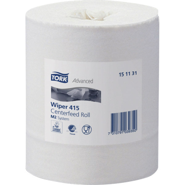 Caixa de 6 rolos de toalhas TORK papel virgem/reciclado 1 camada 275 m branco