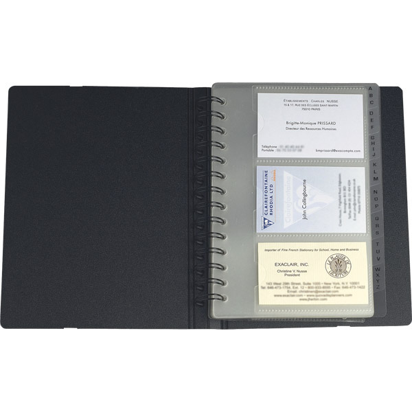 Exacard business card folder for 120 cards black