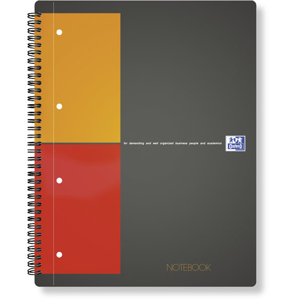 Oxford International Notebook spiraalschrift A4+ 5x5mm geruit 80 vellen