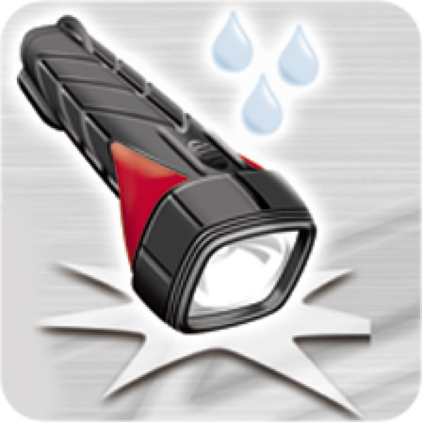 Energizer Impact Rubber LED flashlight - small format + 2 Batt AAA