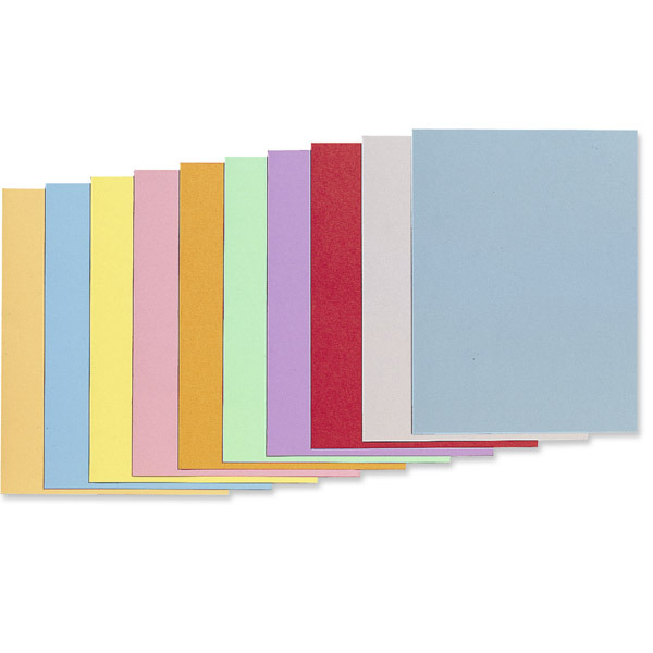 LYRECO SQUARE CUT FOLDERS CARDBOARD 250G A4 ASSORTED COLOURS - PACK OF 100