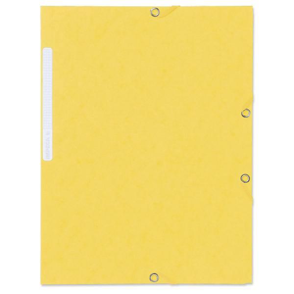 Lyreco chemises avec élastiques sans rabats carton 390g jaune - paquet de 10
