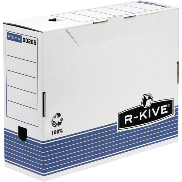 Archivačná prenosná krabica 10 cm R-Kive Prima biela, balenie 10 kusov