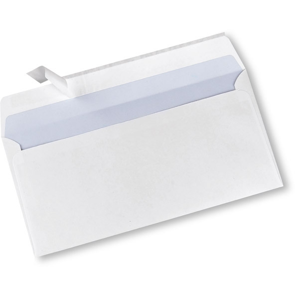 Caja 500 sobres blancos DL LYRECO papel offset de 110x220 mm