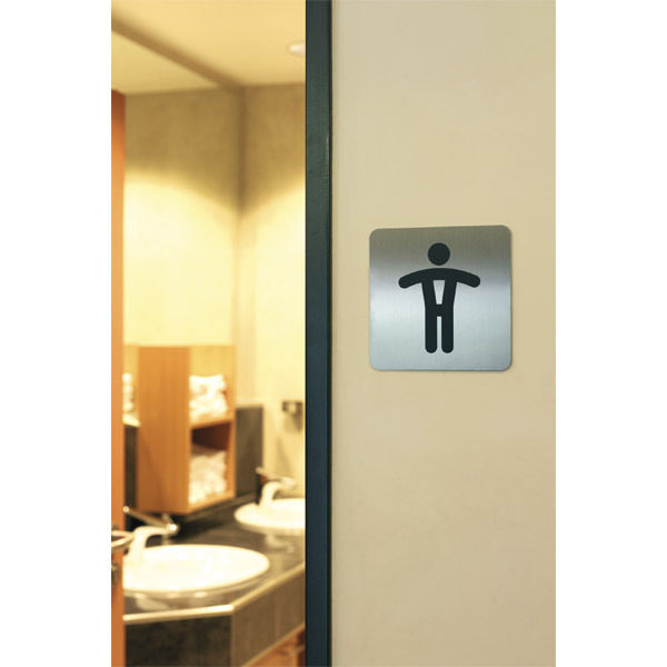 Durable 4954 picto/door sign WC men 15x15cm